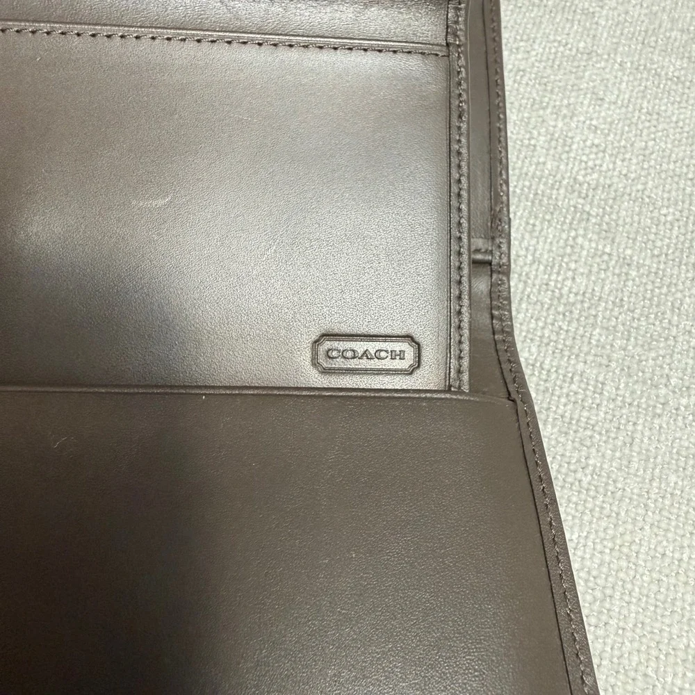 Coach Vintage Red Soho Leather Buckle Envelope Wallet Checkbook Burgundy Oxblood - Picture 6 of 8